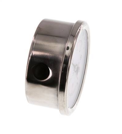 -1..0.6 Bar (-15..9 psi) Glycerin Pressure Gauge Below Stainless steel/Brass 63 mm Class 1.6