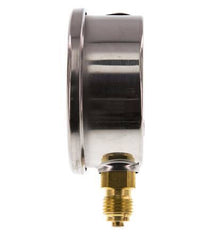 -1..15 Bar (-15..218 psi) Glycerin Pressure Gauge Below Stainless steel/Brass 63 mm Class 1.6