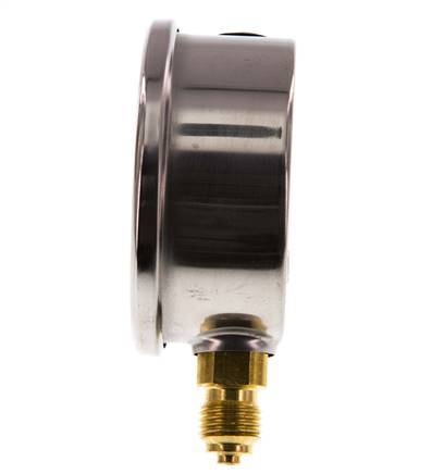 -1..5 Bar (-15..73 psi) Glycerin Pressure Gauge Below Stainless steel/Brass 63 mm Class 1.6