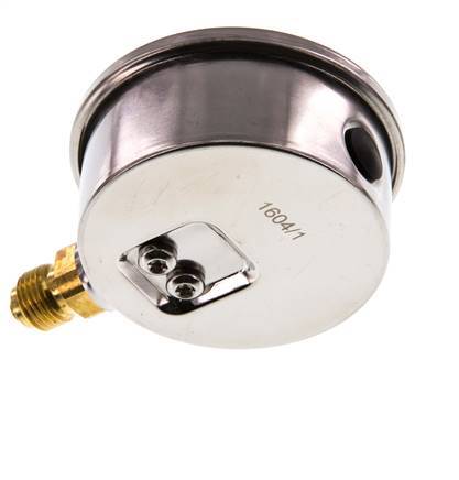 -1..9 Bar (-15..131 psi) Glycerin Pressure Gauge Below Stainless steel/Brass 63 mm Class 1.6