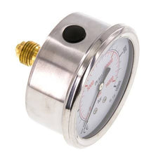 0..1000 Bar (0..14504 psi) Glycerin Pressure Gauge Rear Stainless steel/Brass 63 mm Class 1.6