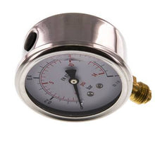 0..1 Bar (0..15 psi) Glycerin Pressure Gauge Below Stainless steel/Brass 63 mm Class 1.6