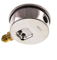 0..1 Bar (0..15 psi) Glycerin Pressure Gauge Below Stainless steel/Brass 63 mm Class 1.6