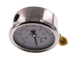 0..2.5 Bar (0..36 psi) Glycerin Pressure Gauge Below Stainless steel/Brass 63 mm Class 1.6