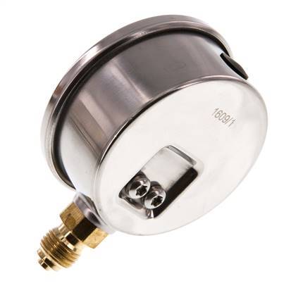 0..600 Bar (0..8702 psi) Glycerin Pressure Gauge Below Stainless steel/Brass 63 mm Class 1.6