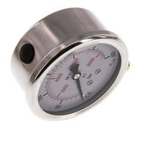 0..600 Bar (0..8702 psi) Glycerin Pressure Gauge Below Stainless steel/Brass 63 mm Class 1.6