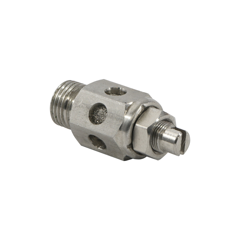 1/8" NPT Stainless Steel Throttle Valve with Silencer [50 pieces]