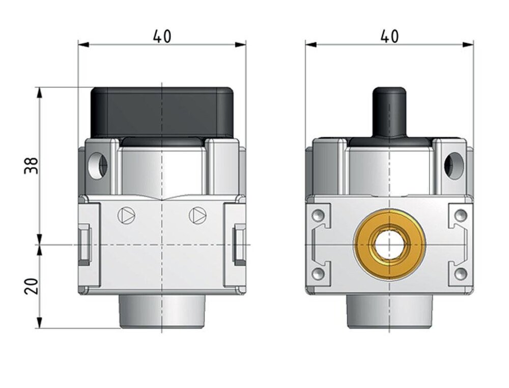 3/2 Ball Valve G1/4 1800 l/min Multifix 0