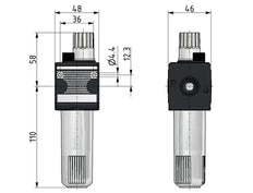 Lubricator G3/8'' Polycarbonate Multifix 1