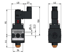 3/2 Valve G3/8 24VDC 900 l/min Multifix 1