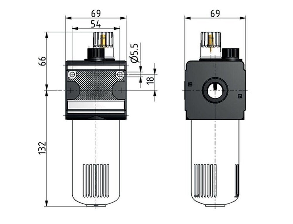 Lubricator G3/4'' Polycarbonate Multifix 2