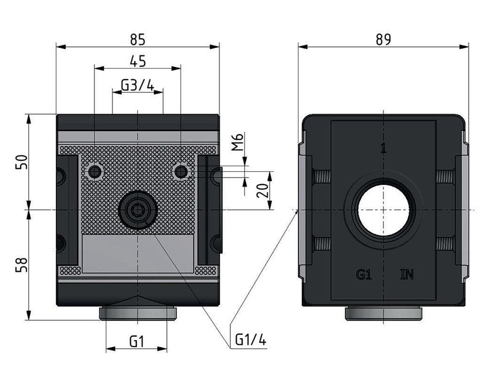 Distributor G3/4x1 18000 l/min Multifix 4