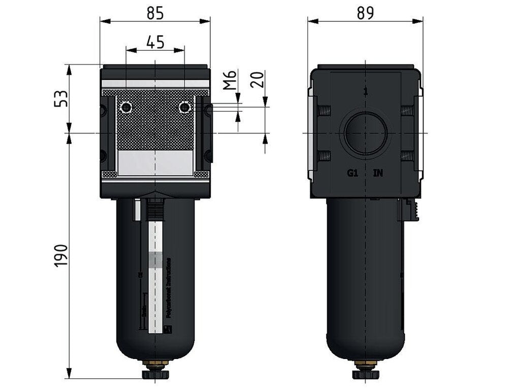 Filter 5microns G3/4'' 8000 l/min Semi-Auto Metal Multifix 4