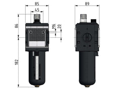 Lubricator G1'' Polycarbonate Multifix 4