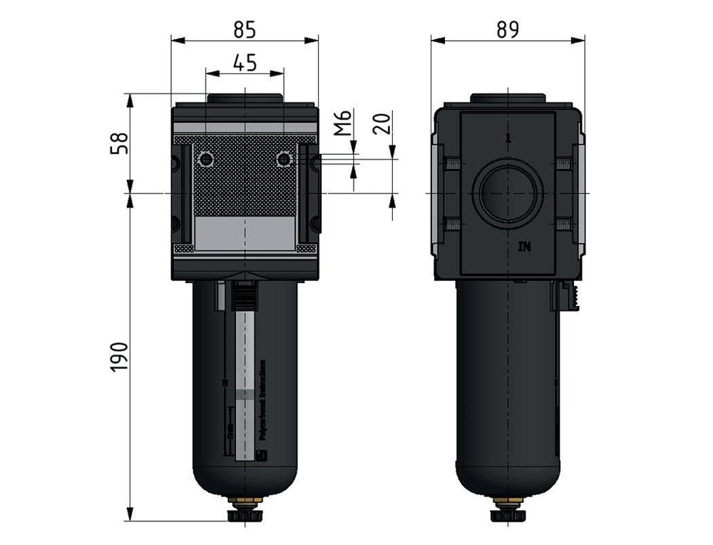 Pre-Filter 0.3microns G1'' 2000 l/min Semi-Auto Metal Multifix 4