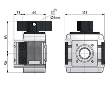 3/2 Ball Valve G1 25000 l/min Multifix 5