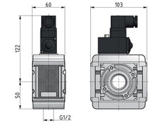 Distributor G3/4 25000 l/min Narrow with Pressure Switch Multifix 5