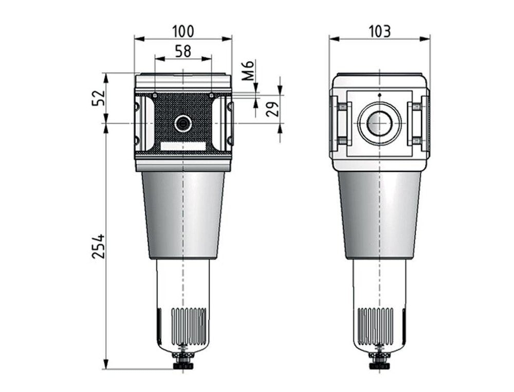 Filter 40microns G1'' 10500 l/min Auto Polycarbonate Multifix 5