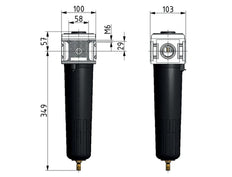 Microfilter 0.01microns G1'' 4200 l/min Auto Metal Multifix 5