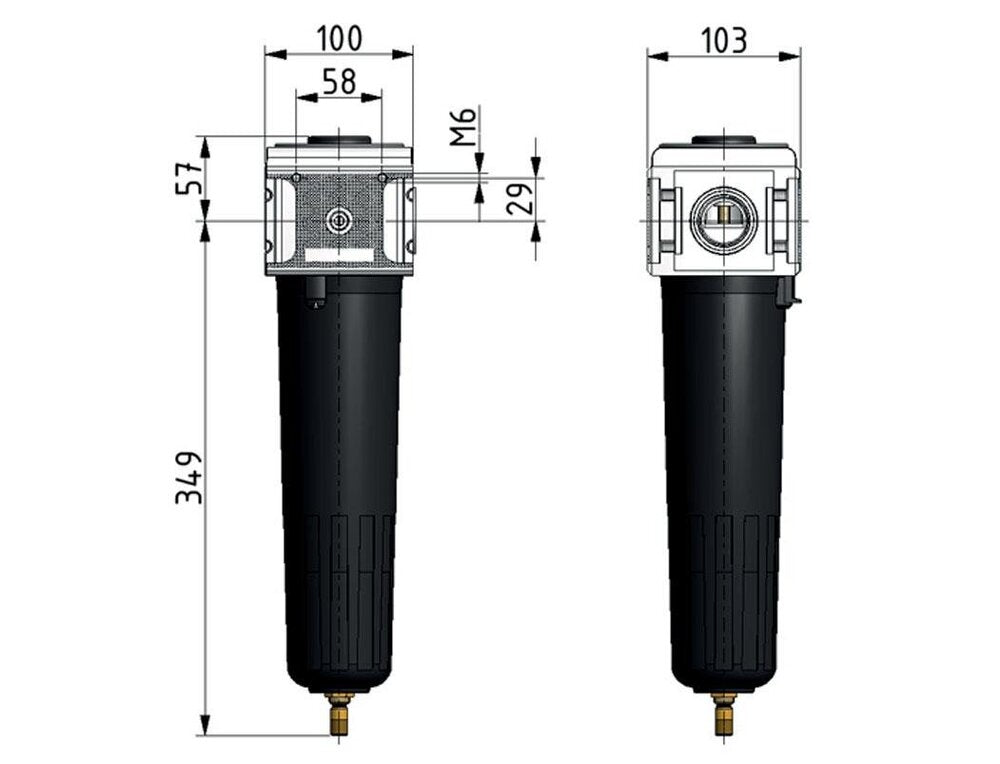 Microfilter 0.01microns G1'' 4200 l/min Auto Metal Multifix 5