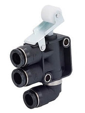 4mm Normally Open Tube Exhaust Roller Type 3/2-Way Mechanical Valve