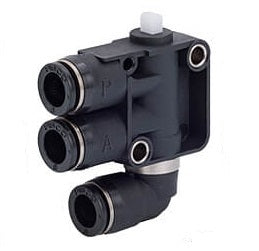 4mm Normally Open Pin Type Tube Exhaust 3/2-Way Mechanical Valve