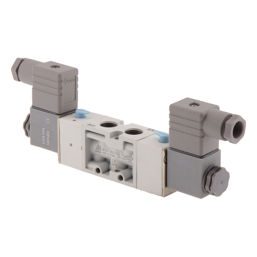 G1/8'' 230V AC 5/2-Way Bi-stable Solenoid Valve 2-8bar MVSC