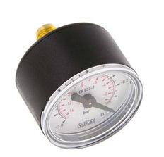 -1..0 Bar (-15..0 psi) Pressure Gauge Rear Plastic/Brass 40 mm Class 2.5