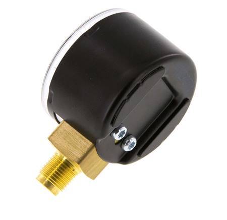 -1..0 Bar (-15..0 psi) Pressure Gauge Below Steel/Brass 40 mm Class 1.6