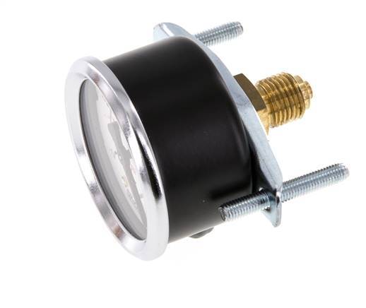 -1..0 Bar (-15..0 psi) Panel Mount Pressure Gauge Steel/Brass 50 mm Class 2.5 (Bracket)