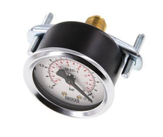 -1..0 Bar (-15..0 psi) Panel Mount Pressure Gauge Steel/Brass 50 mm Class 2.5 (Bracket)