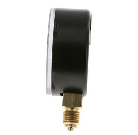 -1.2..0 Bar (-17..0 psi) Pressure Gauge Below Steel/Brass 63 mm Class 1.6