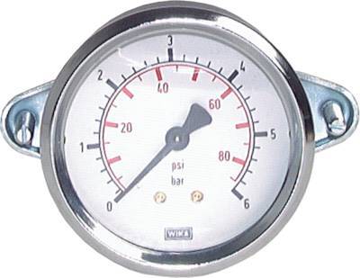 0..1 Bar (0..15 psi) Panel Mount Pressure Gauge Steel/Brass 40 mm Class 2.5 - 1/4'' (Bracket)