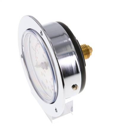 0..0.6 Bar (0..9 psi) Panel Mount Pressure Gauge Steel/Brass 63 mm Class 2.5 (Front Panel)