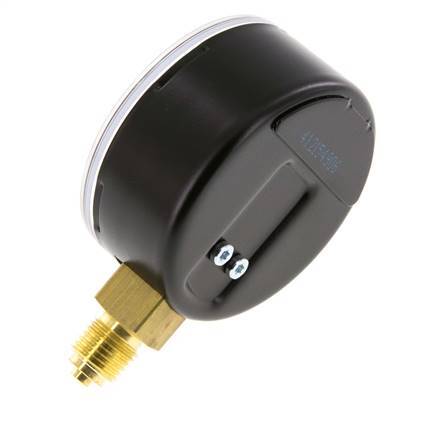 0..100 Bar (0..1450 psi) Pressure Gauge Below Steel/Brass 63 mm Class 1.6