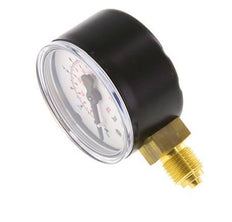 0..10 Bar (0..145 psi) Pressure Gauge Below Steel/Brass 50 mm Class 1.6