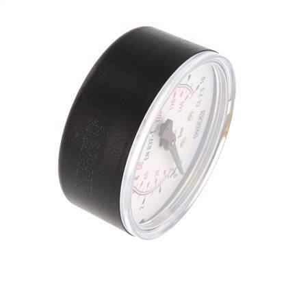 0..10 Bar (0..145 psi) Pressure Gauge Below Plastic/Brass 63 mm Class 2.5