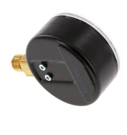 0..1 Bar (0..15 psi) Pressure Gauge Below Steel/Brass 63 mm Class 1.6