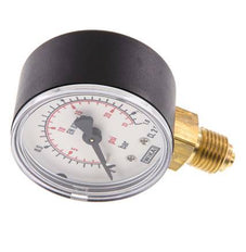 0..1.6 Bar (0..23 psi) Pressure Gauge Below Plastic/Brass 50 mm Class 2.5