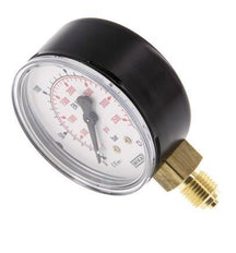 0..250 Bar (0..3626 psi) Pressure Gauge Below Steel/Brass 63 mm Class 1.6