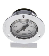 0..25 Bar (0..363 psi) Panel Mount Pressure Gauge Steel/Brass 40 mm Class 2.5 (Front Panel)