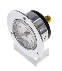0..25 Bar (0..363 psi) Panel Mount Pressure Gauge Steel/Brass 40 mm Class 2.5 (Front Panel)