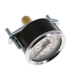 0..25 Bar (0..363 psi) Panel Mount Pressure Gauge Steel/Brass 50 mm Class 2.5 (Bracket)