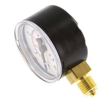 0..25 Bar (0..363 psi) Pressure Gauge Below Steel/Brass 50 mm Class 1.6