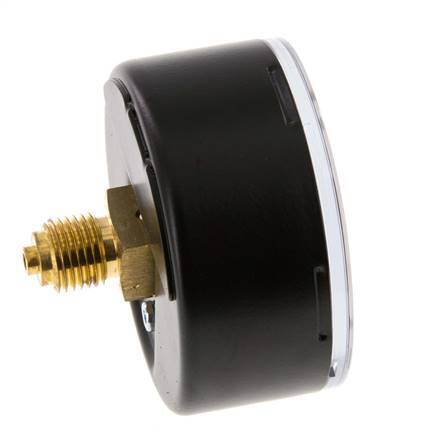 0..25 Bar (0..363 psi) Pressure Gauge Rear Steel/Brass 63 mm Class 1.6