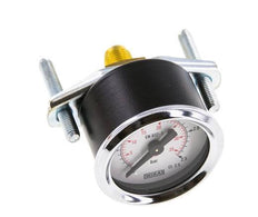 0..2.5 Bar (0..36 psi) Panel Mount Pressure Gauge Steel/Brass 40 mm Class 2.5 (Bracket)