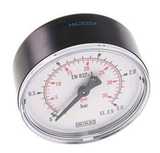 0..2.5 Bar (0..36 psi) Pressure Gauge Rear Plastic/Brass 63 mm Class 2.5