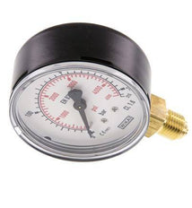 0..315 Bar (0..4569 psi) Pressure Gauge Below Steel/Brass 63 mm Class 1.6