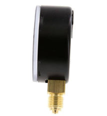 0..315 Bar (0..4569 psi) Pressure Gauge Below Steel/Brass 63 mm Class 1.6