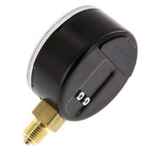 0..315 Bar (0..4569 psi) Pressure Gauge Below Steel/Brass 63 mm Class 1.6